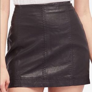 *NWOT* Free People Vegan Leather Mini Skirt!